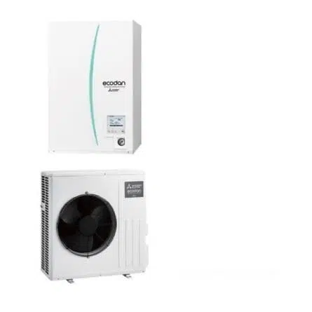 Set pompa de caldura aer-apa, Mitsubishi, Eco Inverter, 4 kw, split hidrobox, incalzire_racire - romstal.ro