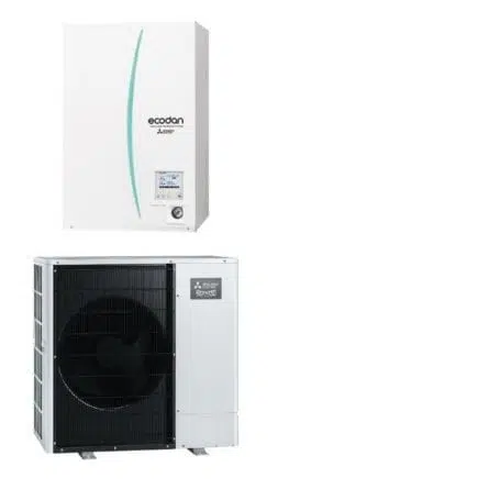 Set pompa de caldura aer-apa, Mitsubishi, Zubadan, 8 kW, split hidrobox - romstal.ro