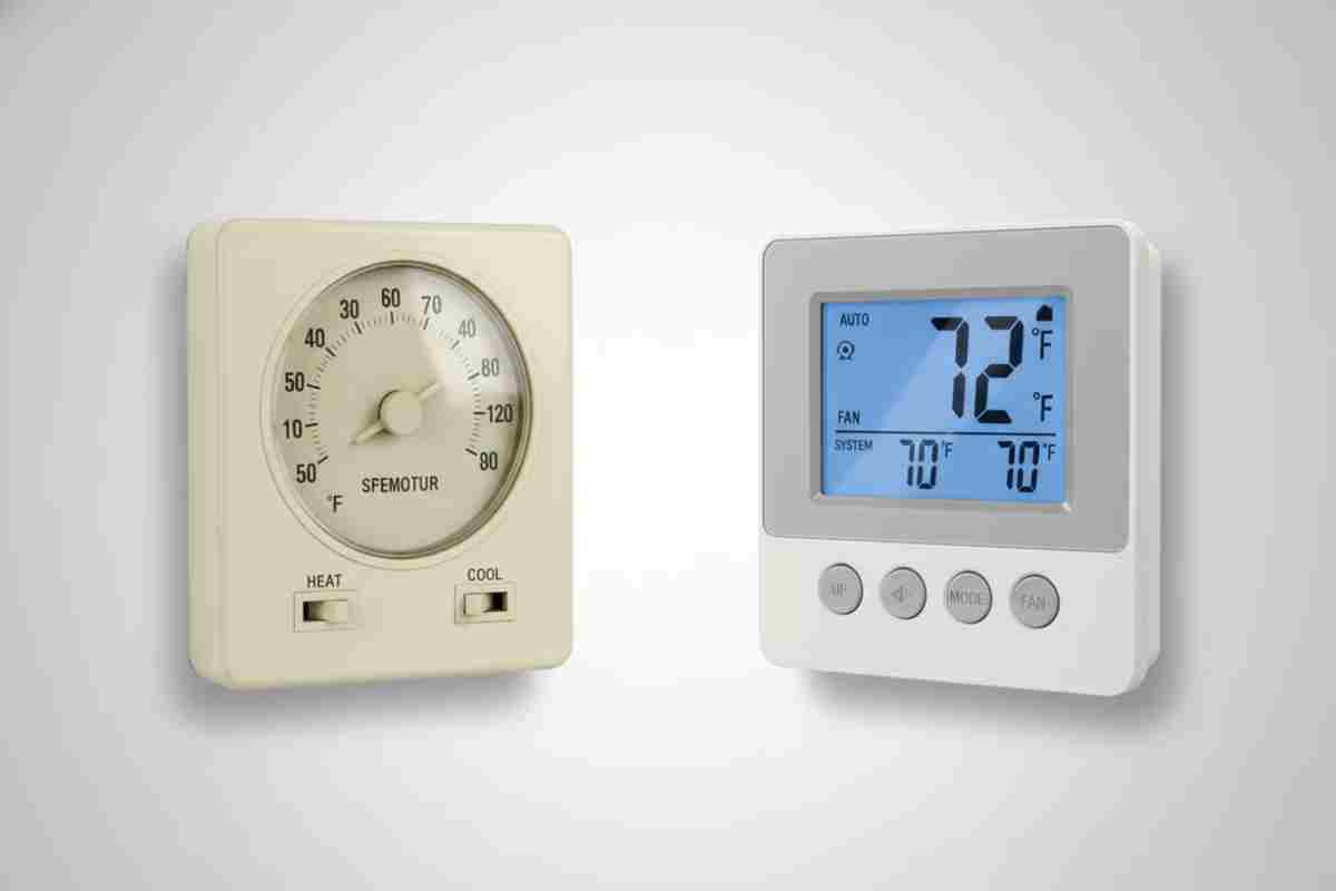 Termostat mecanic vs termostat electronic - diferente si caracteristici_Comparatie vizuala intre termostat mecanic si electronic