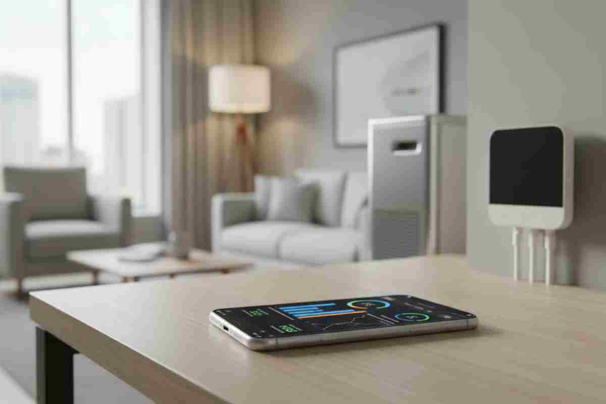 Optimizarea consumului energetic cu termostatul potrivit_Grafice cu economii de energie realizate prin termostat inteligent, living, mobilier, decoratiuni