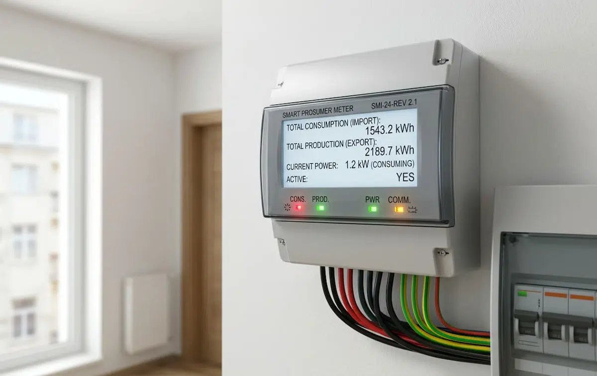 4 autoconsum fotovoltaic - contor electronic de masurare a energiei produse si a celei injectate in retea de un sistem fotovoltaic