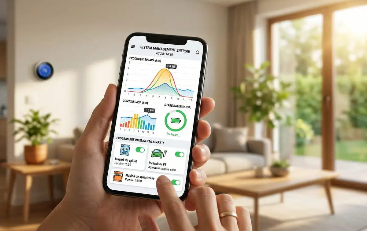 7 autoconsum fotovoltaic - aplicatie pe telefon cu un sistem de management al energiei fotovoltaice