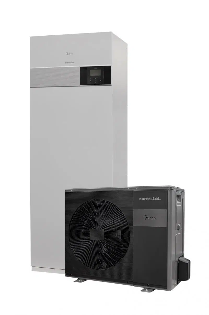 4. Pompă de căldură aer-apă, Romstal by Midea, Hidrotank 190l, încălzire și răcire, 10 kW, 230V, EH3
