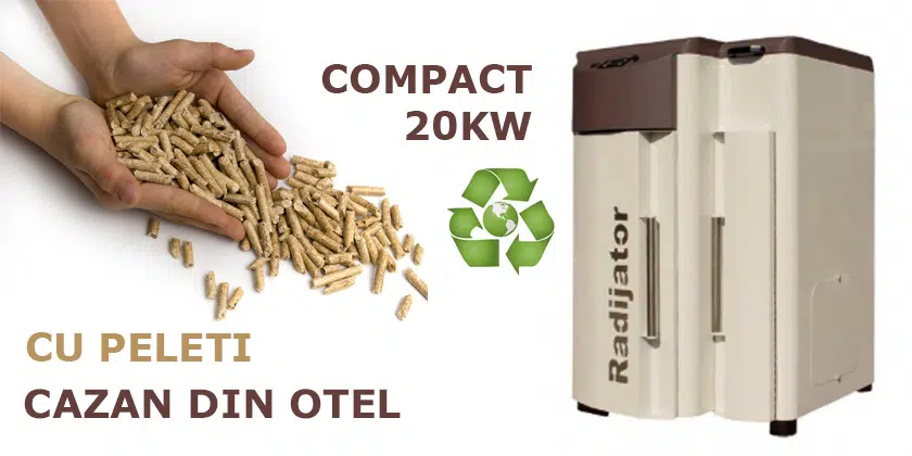 Cazan din otel cu peleti