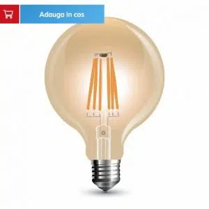 BEC LED E27 AMBER DIMABIL 6W 230V LUMINA CALDA
