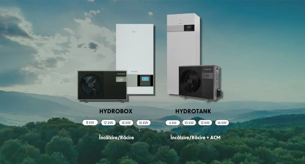 Pompe de căldură split: Romstal EcoHeat Hydrobox & Hydrotank