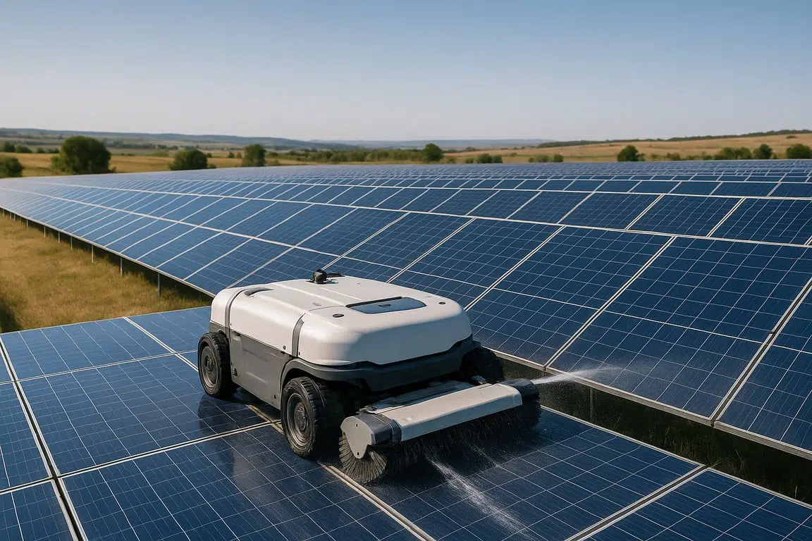 Cum funcționează roboții de curățare pentru panouri fotovoltaice - romstal.ro