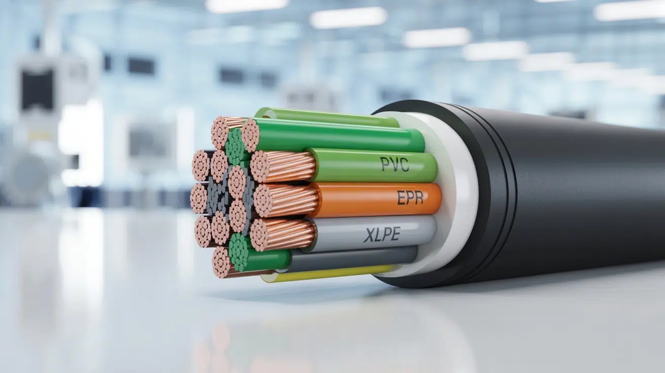 Clasificarea cablurilor electrice (close-up cu sectiunea unui cablu electric) - romstal.ro