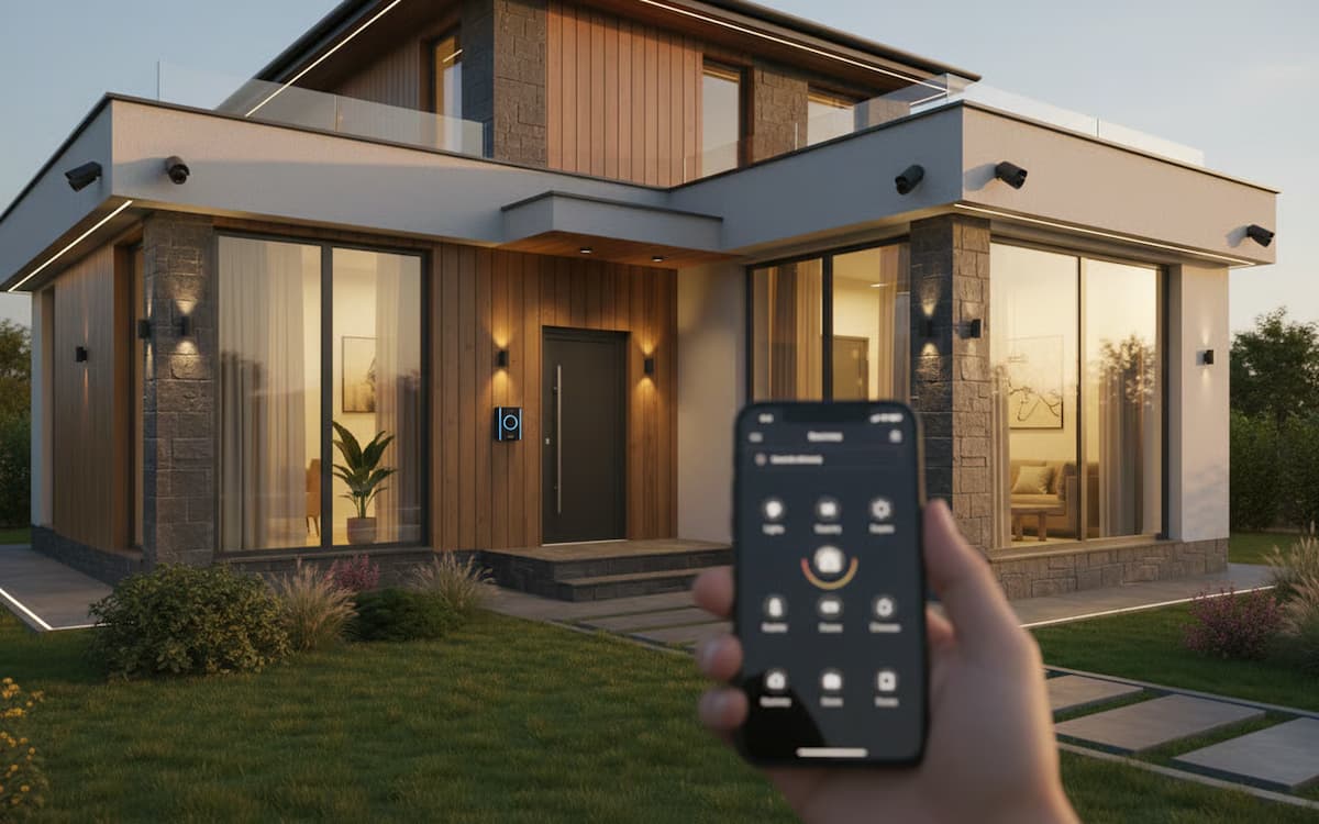 Casa moderna cu tehnologie smart home integrata