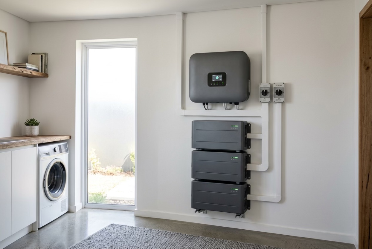Stocarea energiei electrice (sistem modern de stocare a energiei cu baterii și invertor hibrid)